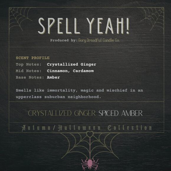 Spell Yeah!  Wickless Candle: Crystallized Ginger & Spiced Amber Scent - Picture 2 of 8
